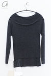 SWAYING 25 Early Spring Water-soluble Wool Fake Two-piece Sweater Series SW-SW25PS1T06-HEIHUI Black and Gray SW-SW25PS1T06